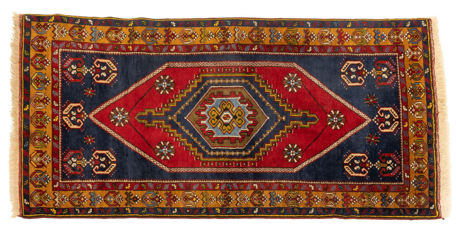 Hand-Made Caucasian Shirvan Style Estate Rug, 6'7" x 3'5" (1 of 3)