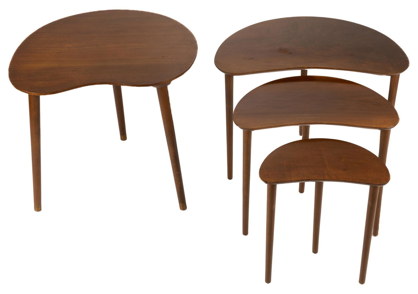 Nest of (4) Danish Mid-Century Side Tables (1 of 5)