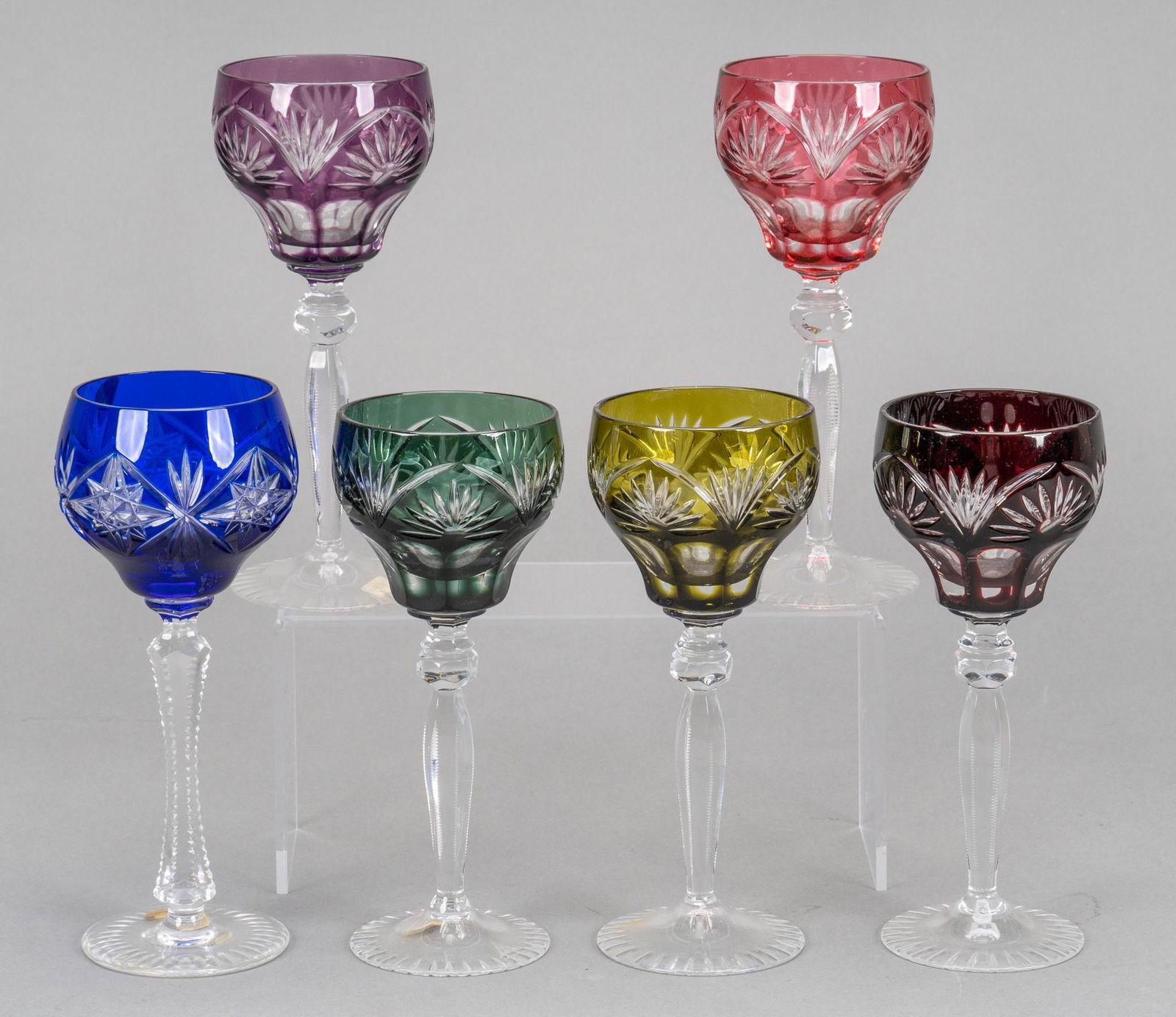 (6) Cut to Clear Cordial Glasses (1 of 5)