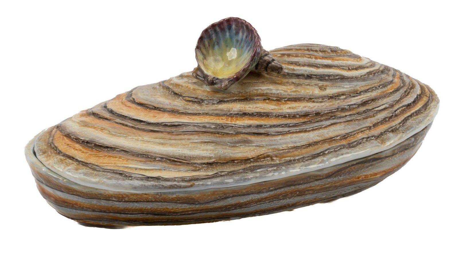 Figural Mussel Lidded Serving Dish (1 of 7)