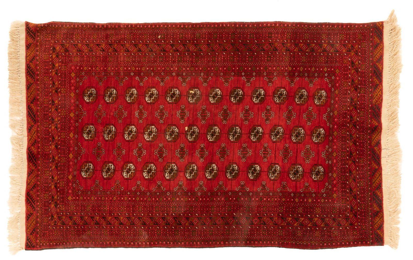 Hand-Made Bokhara Style Estate Rug, 7'4" x 4'1" (1 of 3)