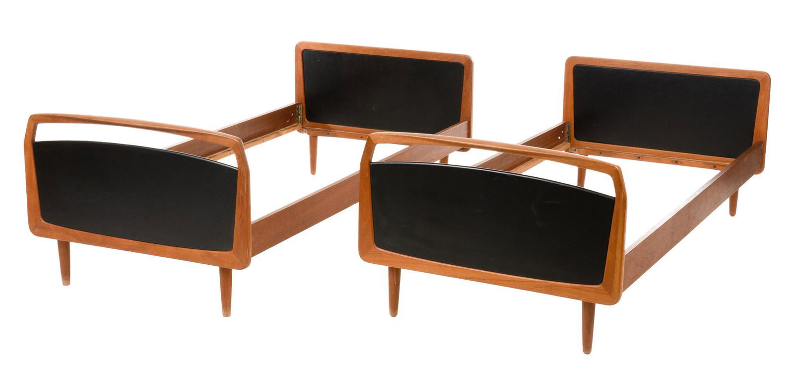 Pair of Melvin Mikkelsen (20th C., DNK) Teak Bed Frames (1 of 4)
