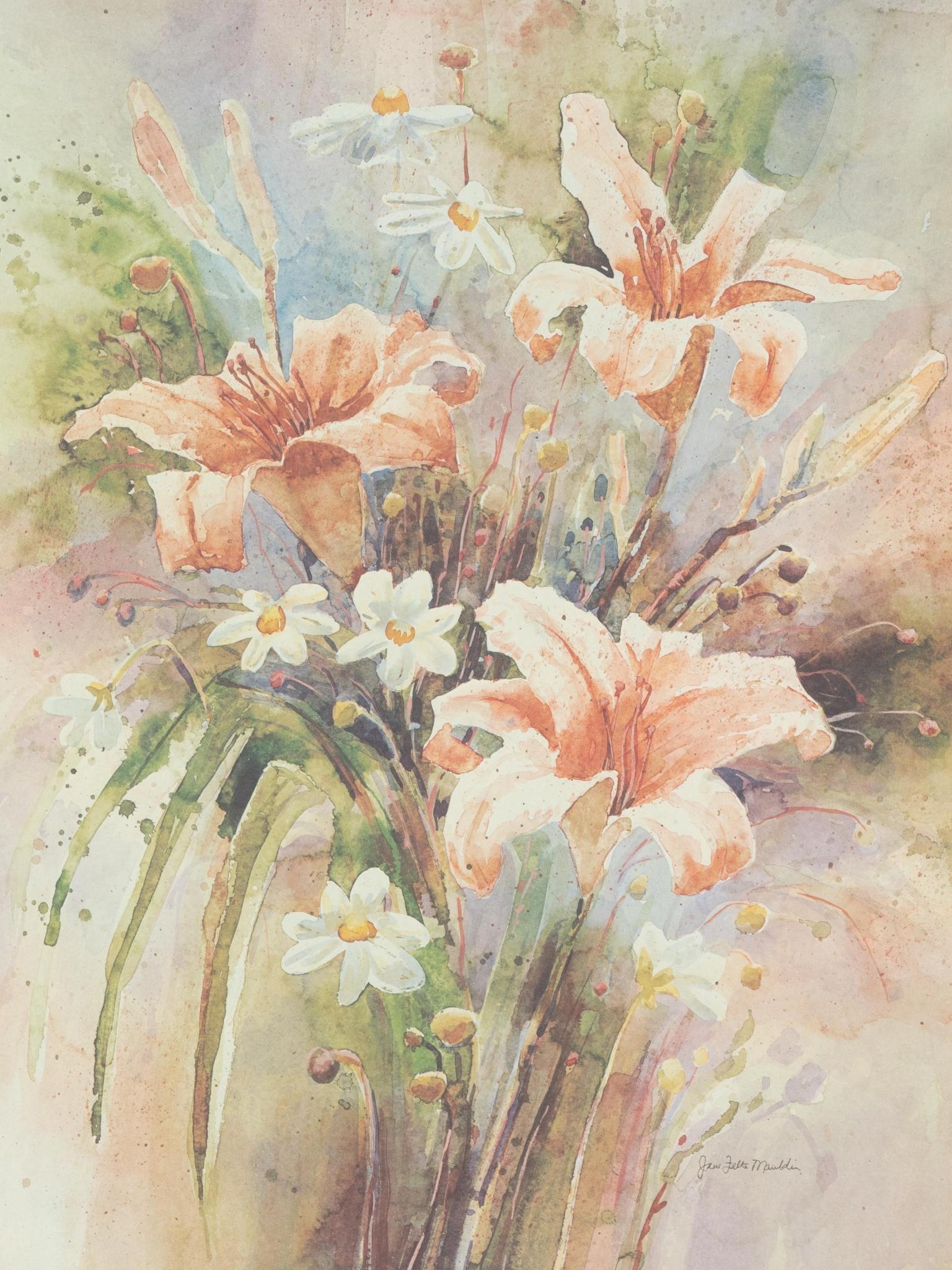 Jane Felts Mauldin (New Braunfels, Texas), Floral Still Life (1 of 4)