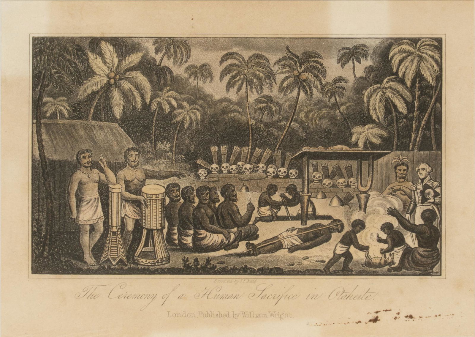 William Wright, "The Ceremony of a Human Sacrifice in Otaheite", 1812 (1 of 4)
