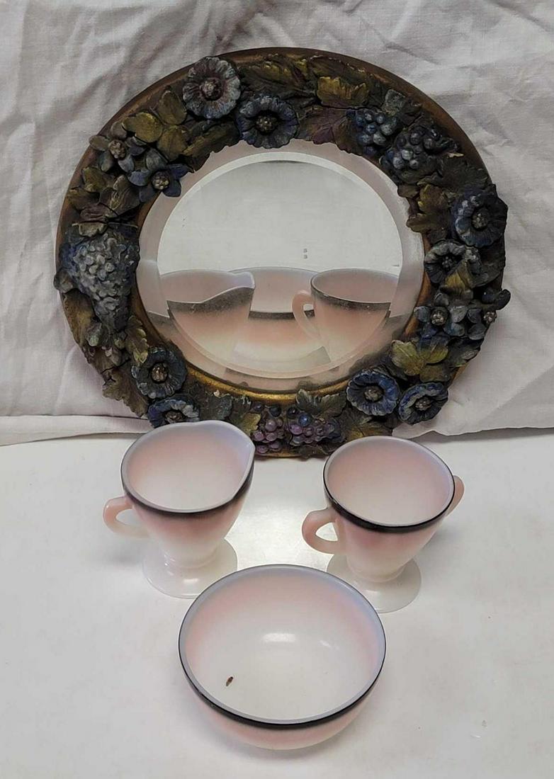 (3) Ceramics and (1) Floral Mirror (1 of 1)