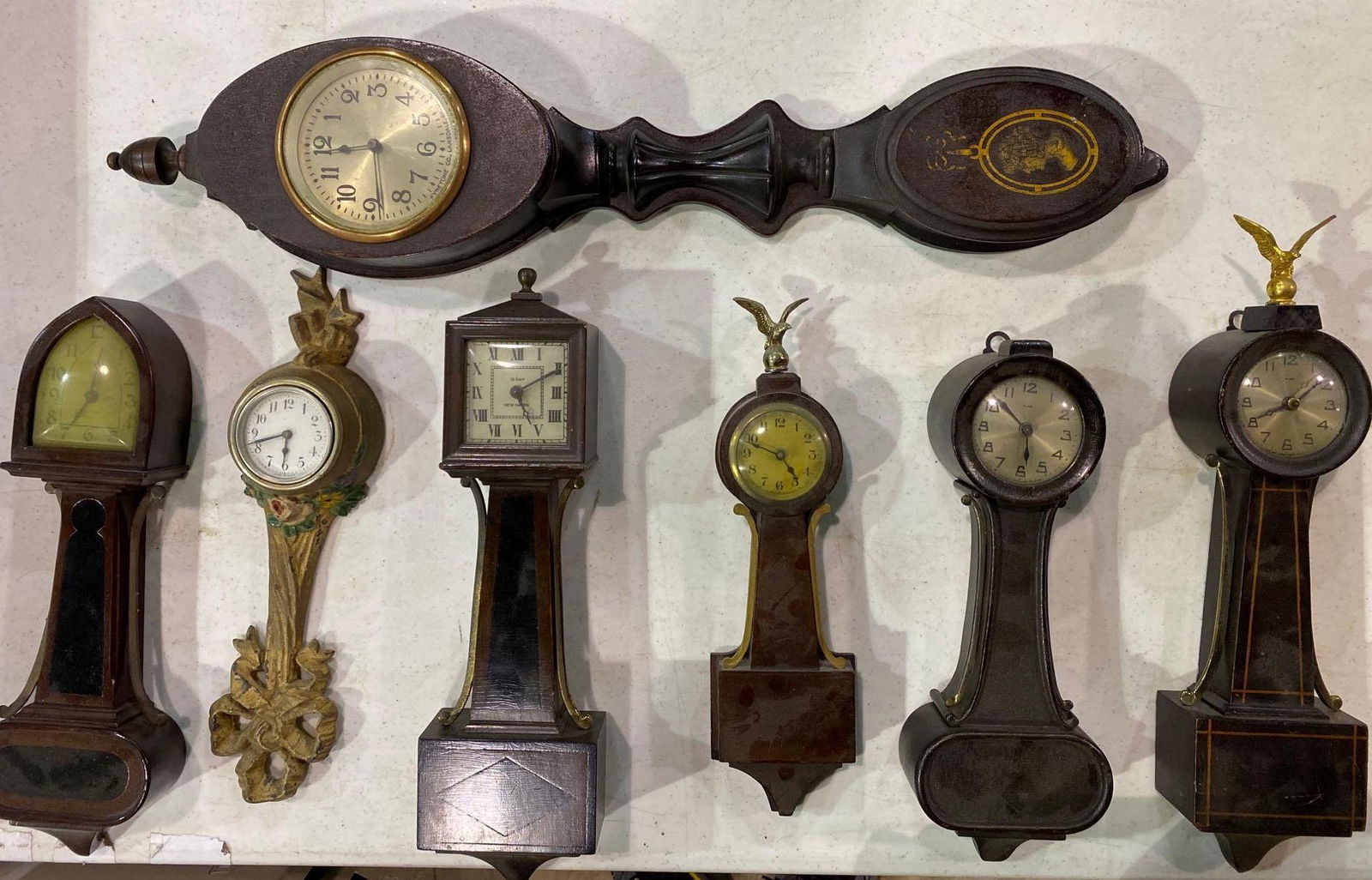 (7) Miniature Drop Dial Wall Clocks (1 of 1)