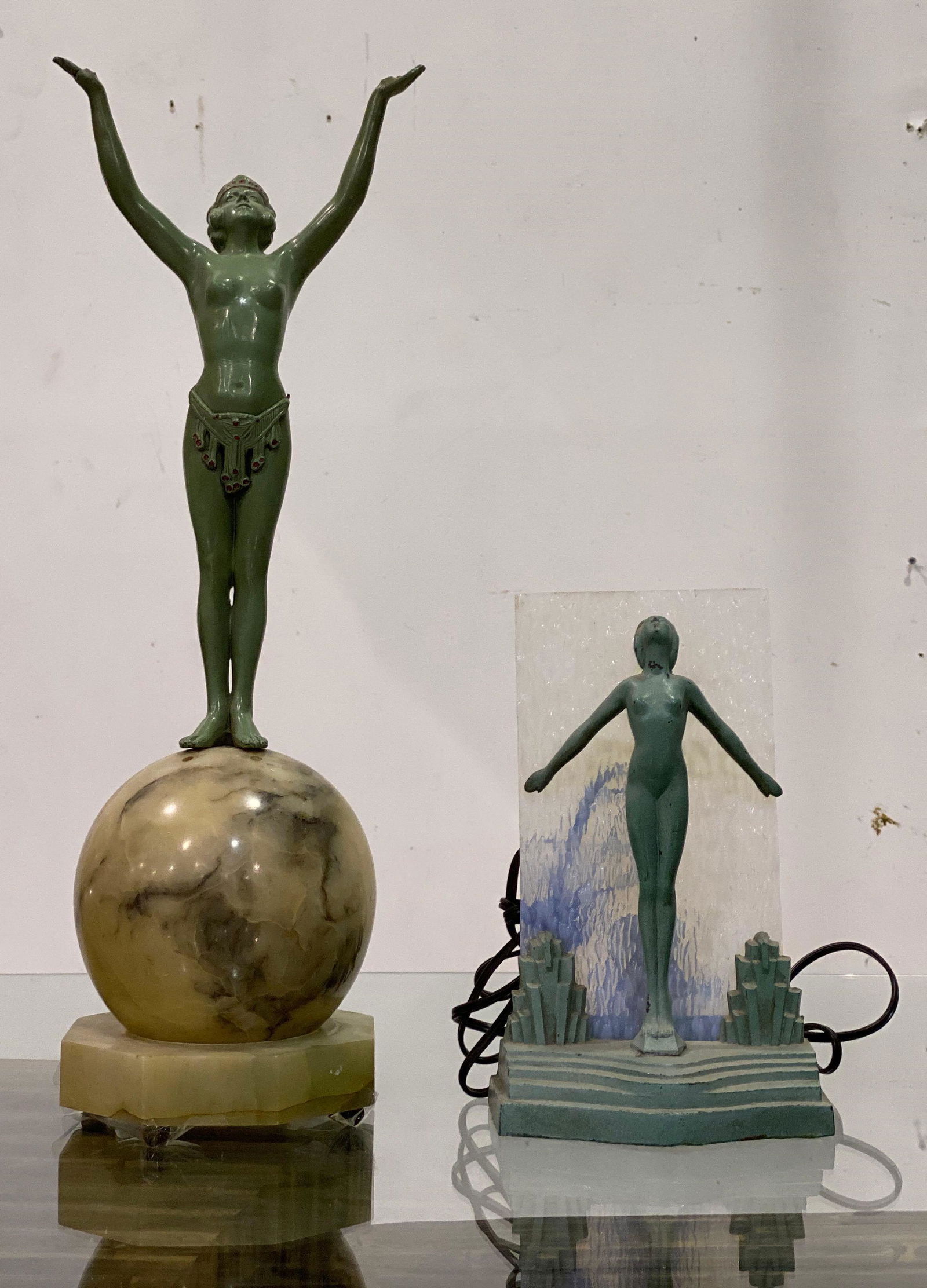 Art Deco Lamp and Statue (1 of 1)