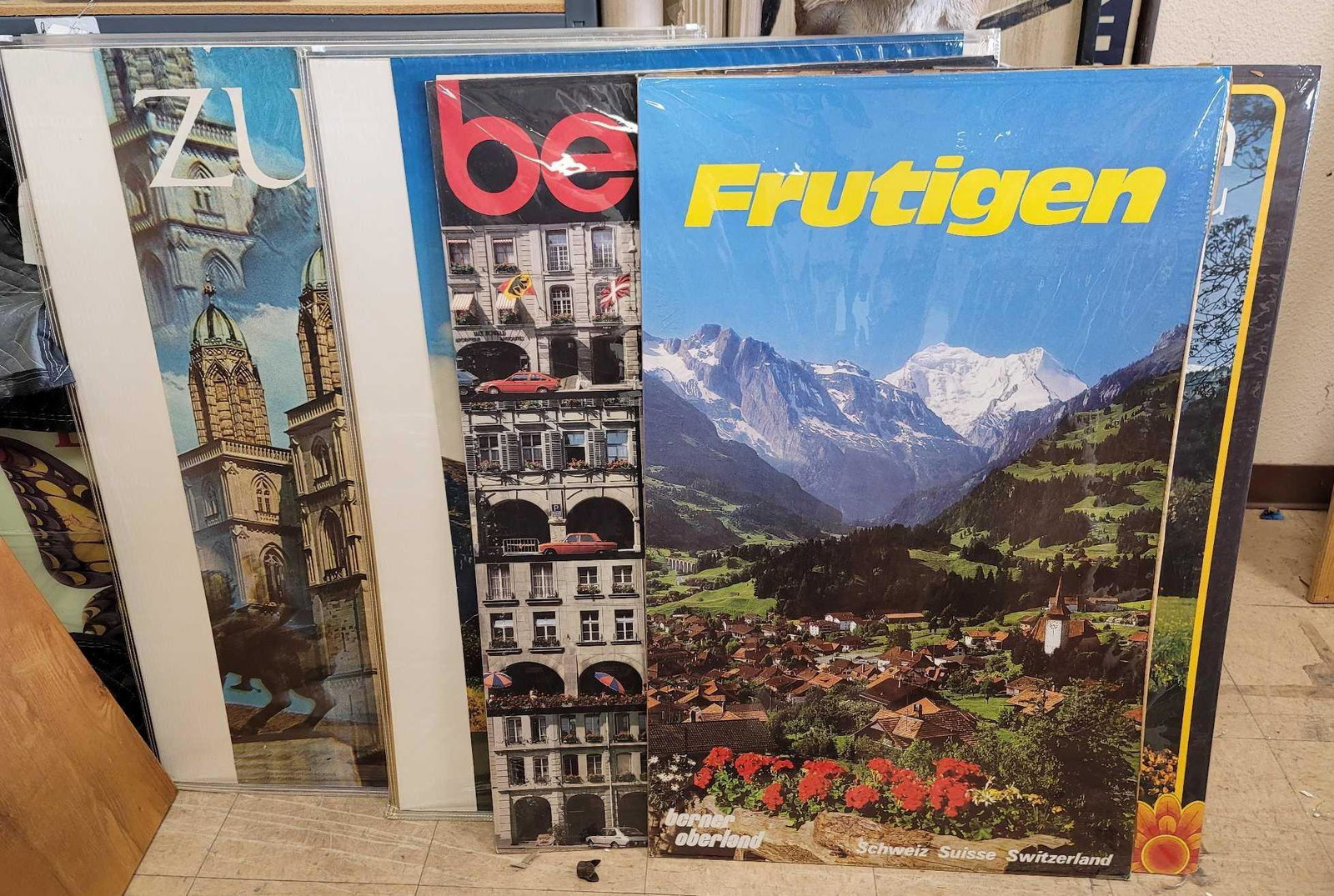(12) Vintage Travel Posters: Twelve vintage quad-size travel posters from different countries height 41 in. x width 31.5 in. / largest We happily provide seamless shipping services on everything we sell. Please email us at shippi