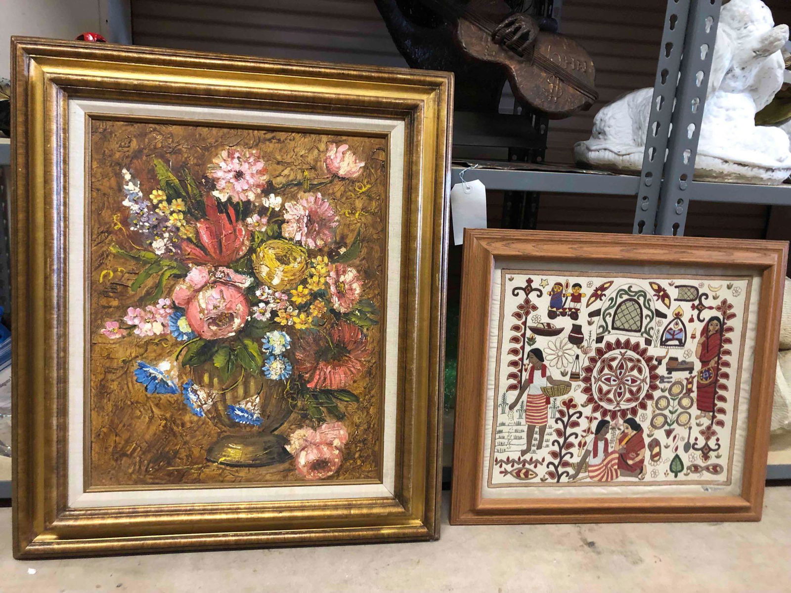 Roses Painting and Embroidery Art (2): Roses painting and embroidery art (2) We happily provide seamless shipping services on everything we sell. Please email us at shipping@vogtauction.com or call 210-971-5750 for more information.