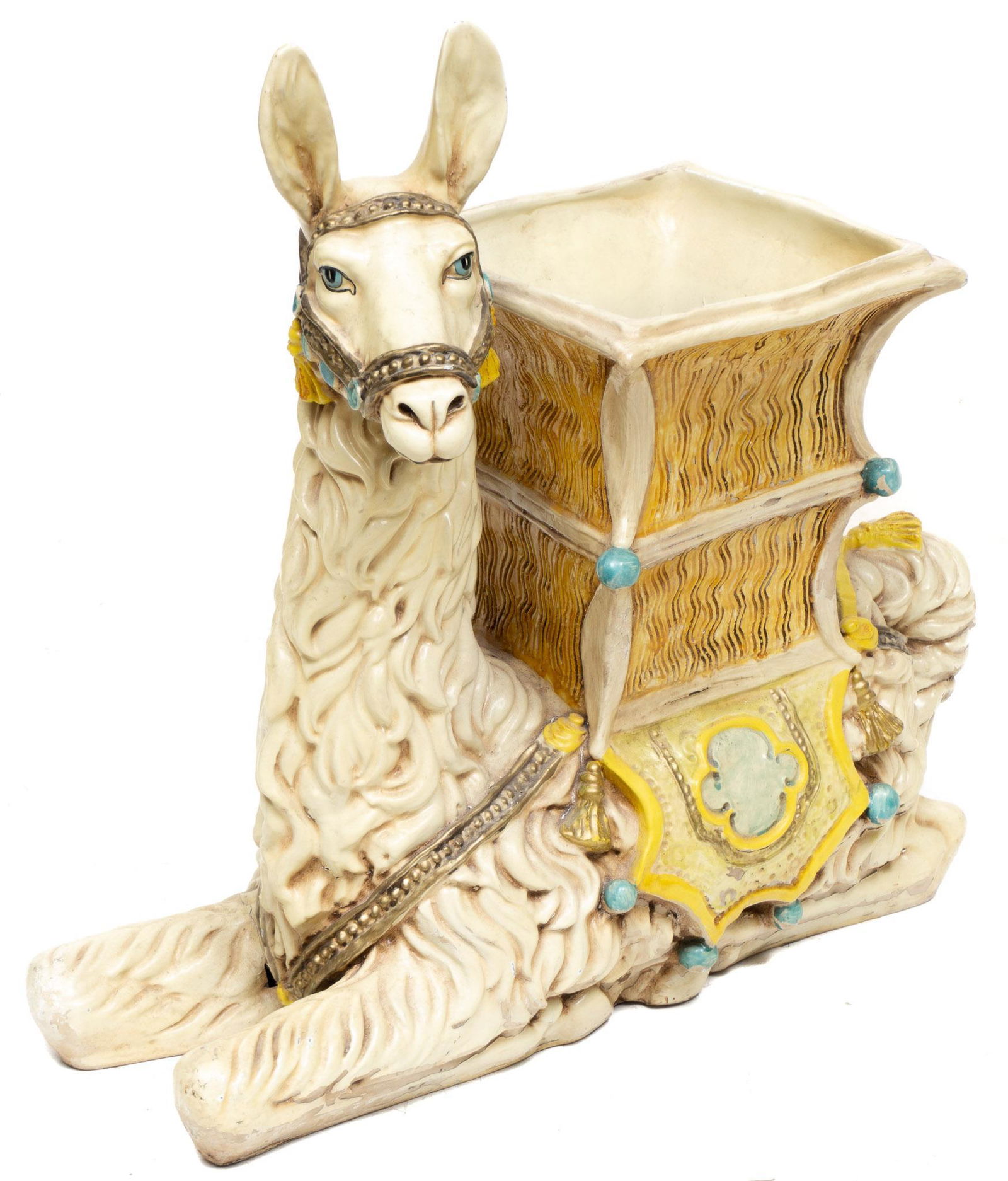 Vintage Ceramic Plant Stand, Llama (1 of 3)