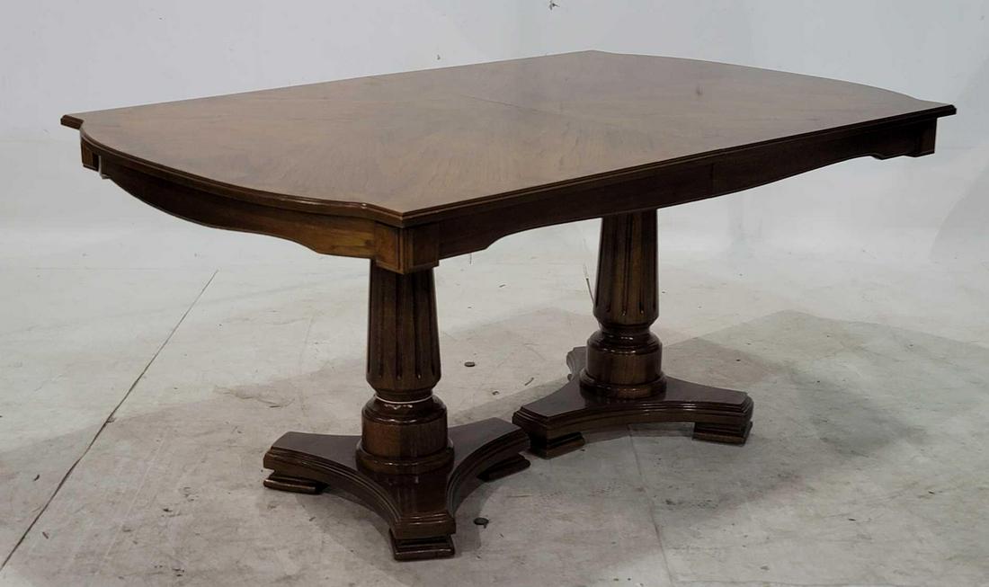 Extending Dining Table: Extending dining table, to include two leaves height 30 in. x width 65 in. x depth 42 in. We happily provide seamless shipping services on everything we sell. Please email us at shipping@vogtaucti