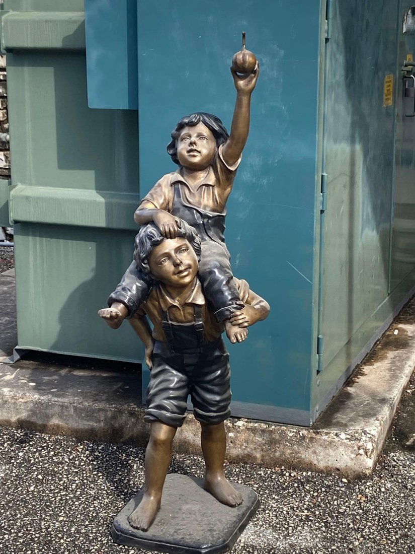 Large Bronze Statue of Playing Children (1 of 1)