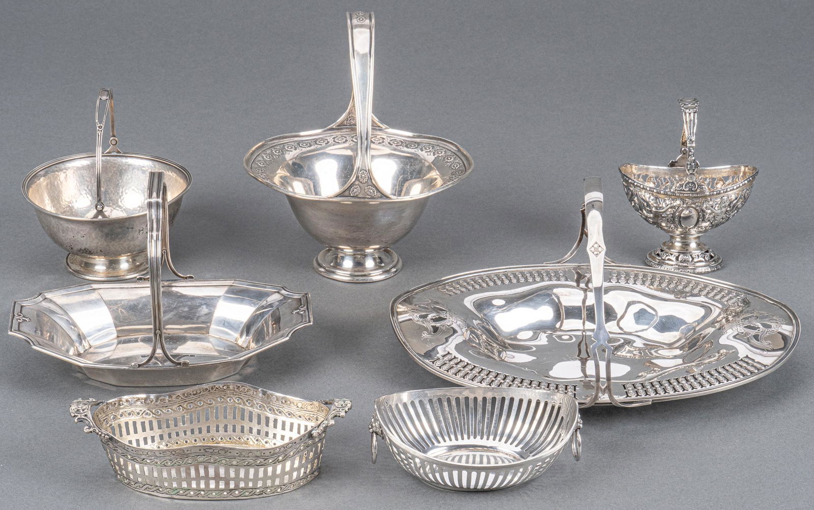 Collection of Antique Sterling Silver Baskets (1 of 5)