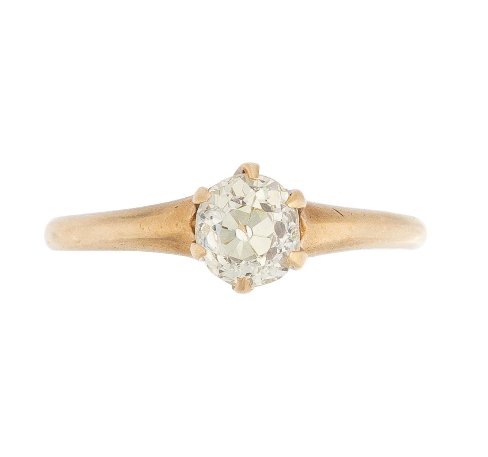 Antique Rose Cut .70ct Diamond 14k Gold Ring (1 of 3)