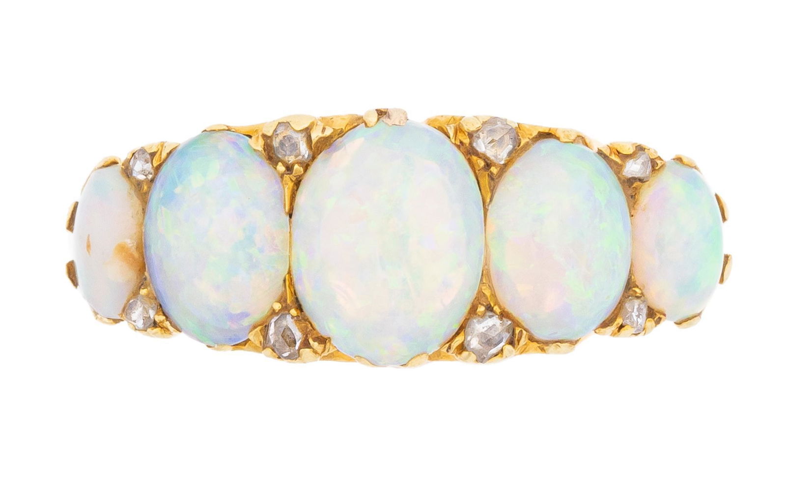 Antique Opal Mine Diamond 14k Gold Ring (1 of 3)