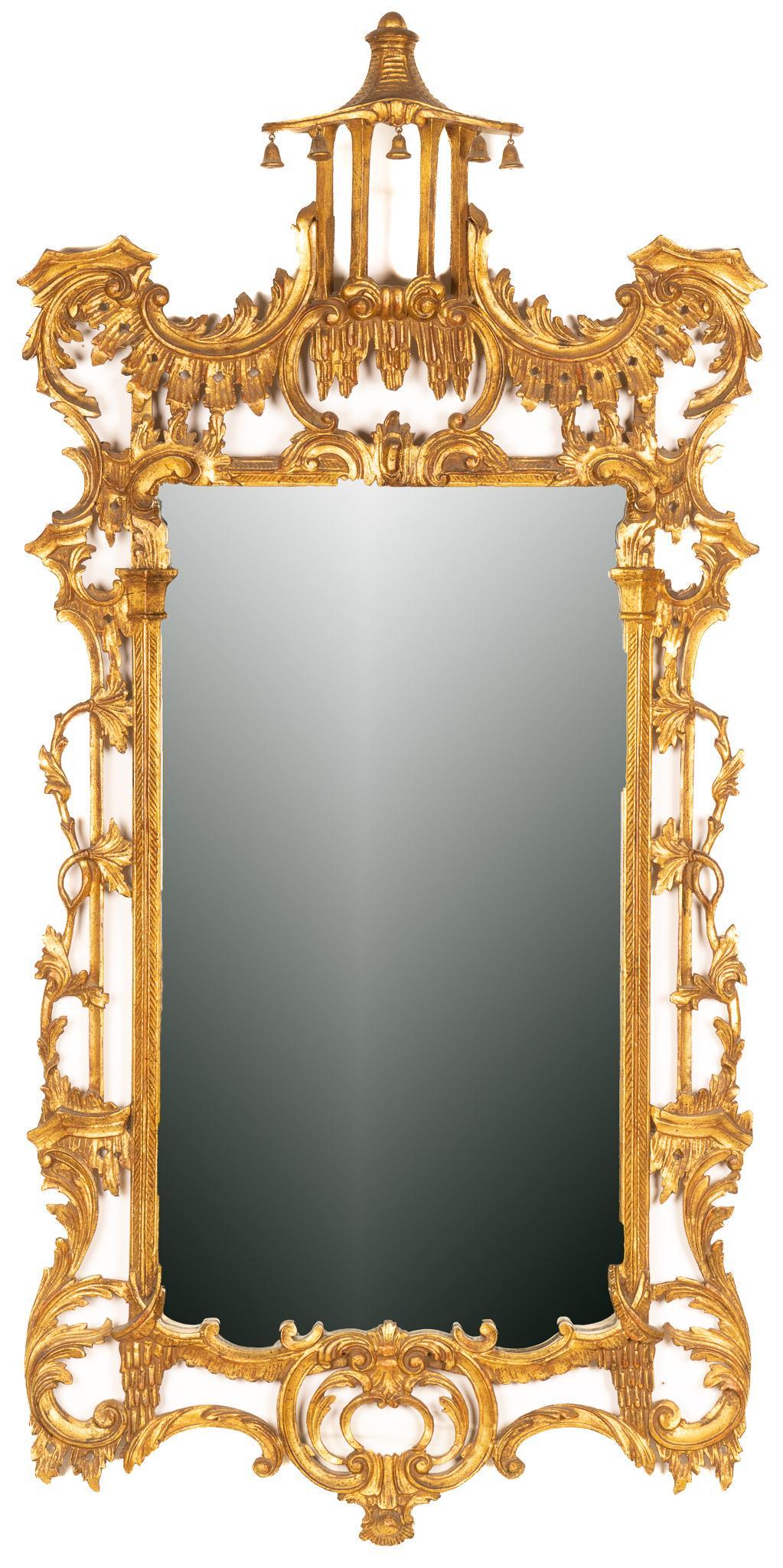 Antique Chinese Revival Gilt Mirror (1 of 2)