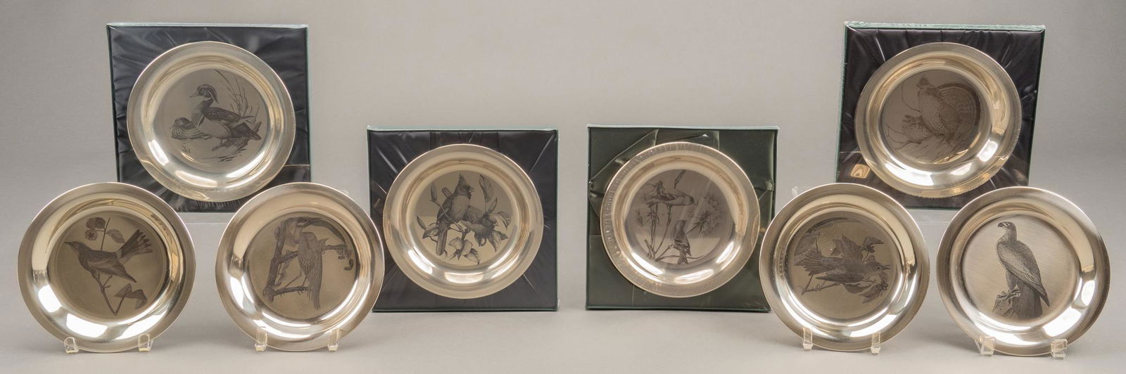 Franklin Mint Sterling Silver Audubon Plates (1 of 8)