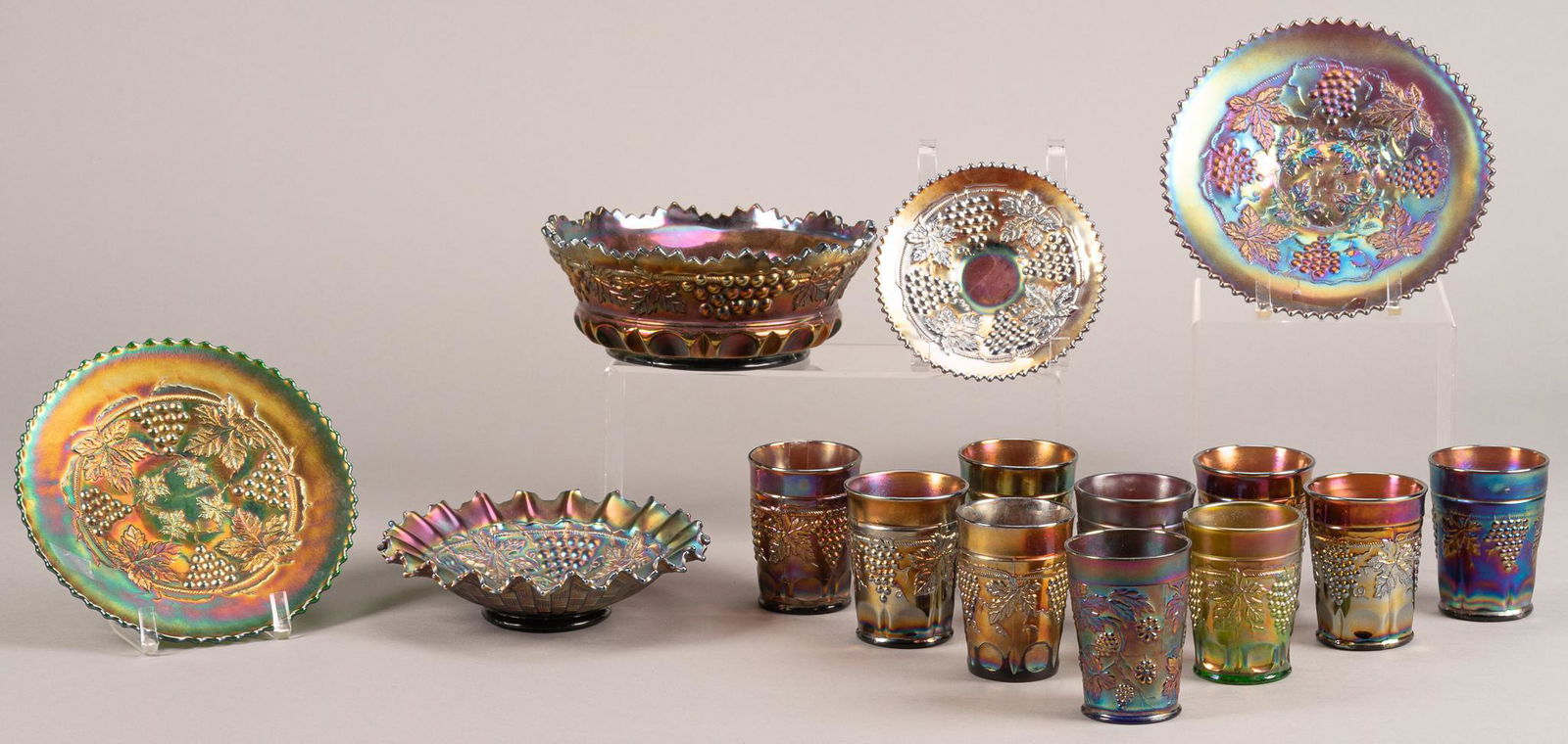 Antique Northwood "Cable and Grape" Carnival Glass (1 of 8)