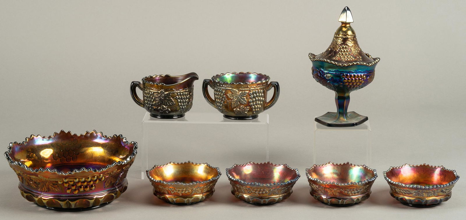 Antique Northwood "Cable and Grape" Breakfast Set (1 of 9)