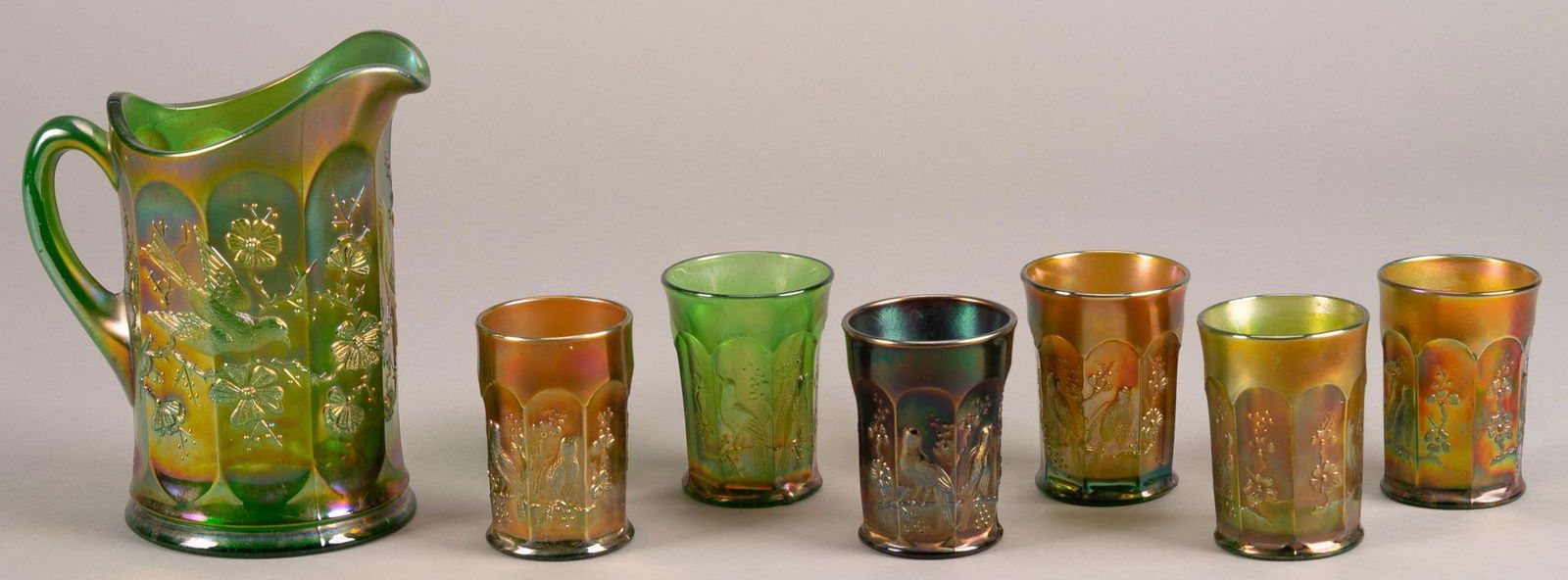 Antique Northwood "Singing Birds" Beverage Set (1 of 9)