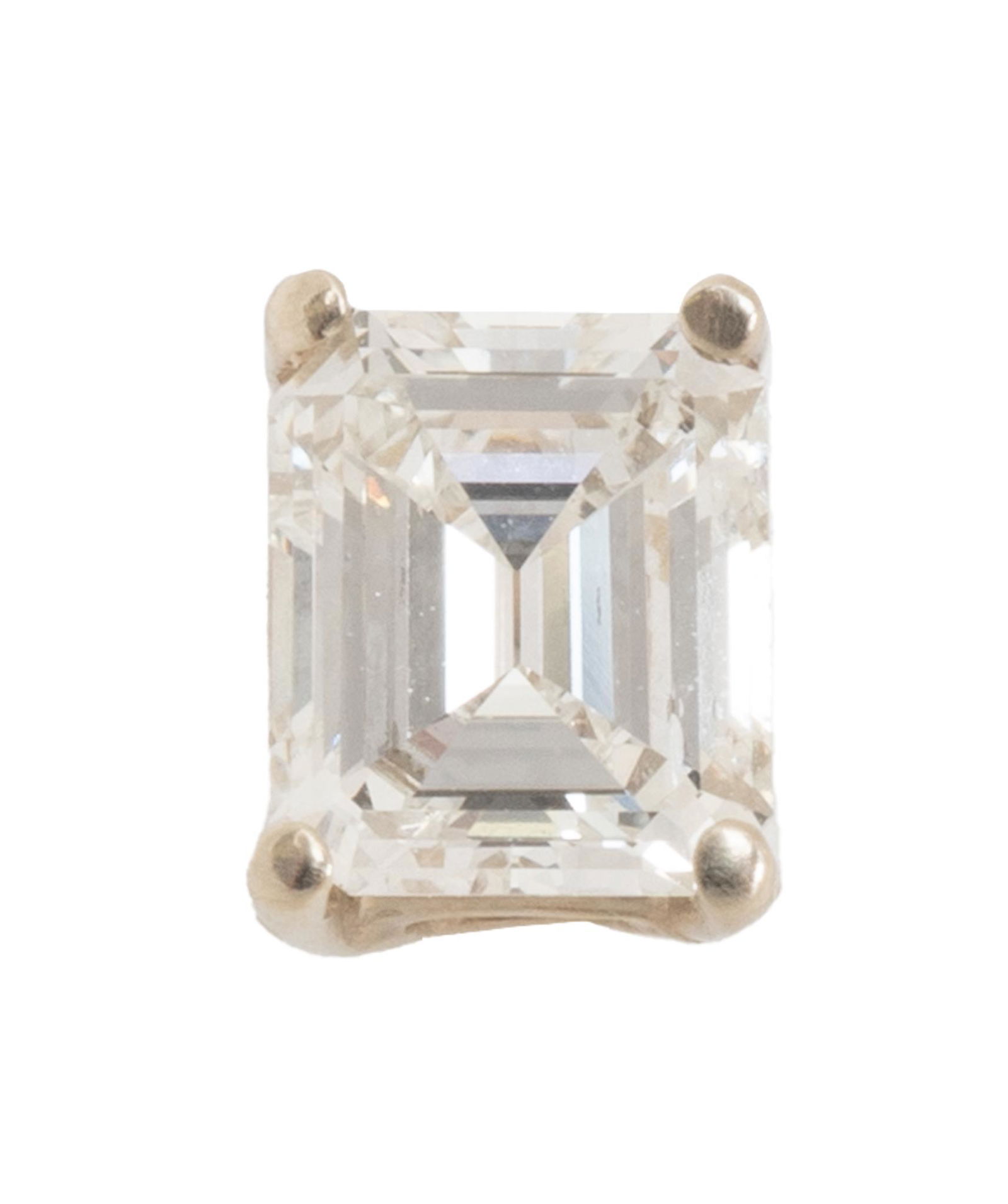 Diamond Solitaire .50ct 14k Gold Tie Tack (1 of 2)