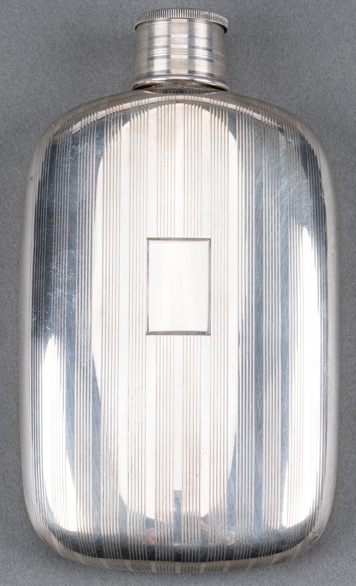 Vintage Napier Sterling Silver Whiskey Flask (1 of 4)