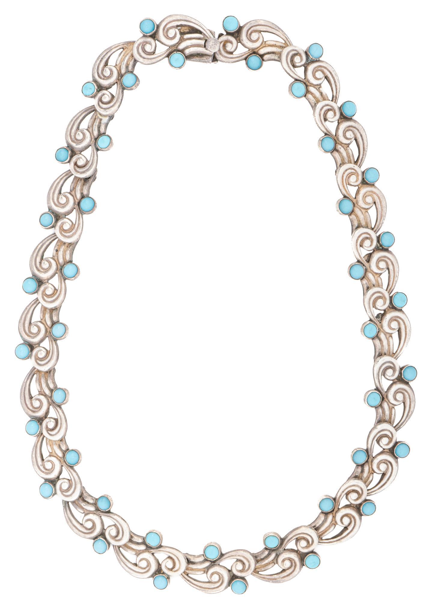 Margot de Taxco Sterling Turquoise Necklace (1 of 5)