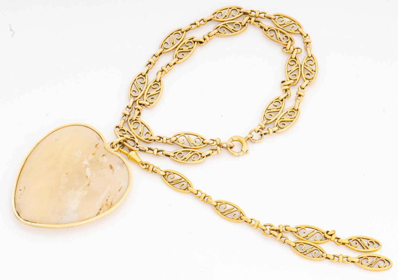 Victorian Agate Heart 14k Gold Bracelet (1 of 4)