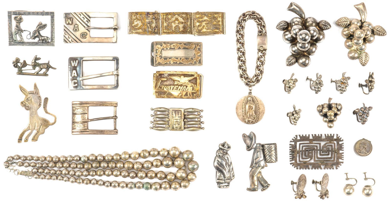 Vintage Mexican Sterling Silver Jewelry Collection (1 of 9)