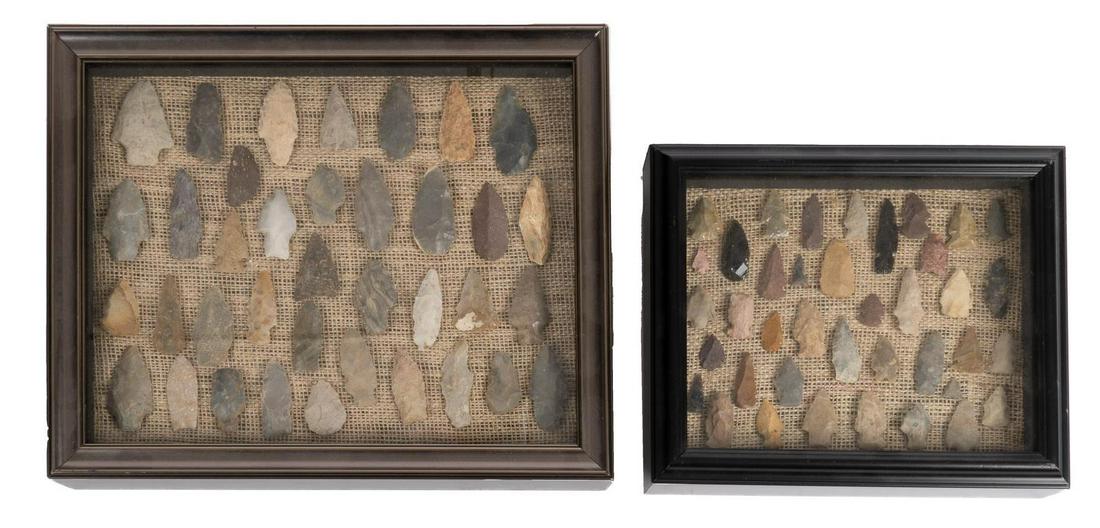 (2) Framed Displays of Projectile Points (1 of 3)