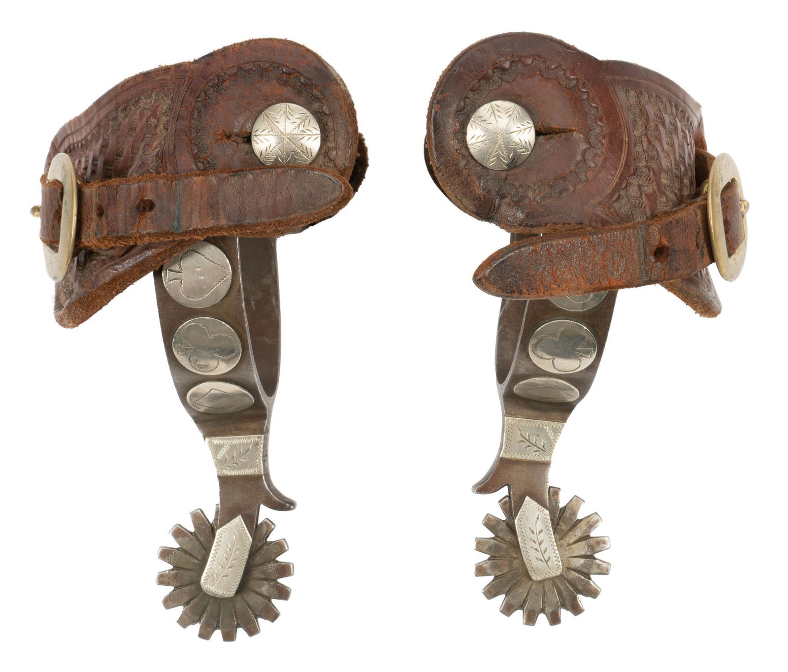 Card Suit Mounted Western Style Spurs (1 of 6)