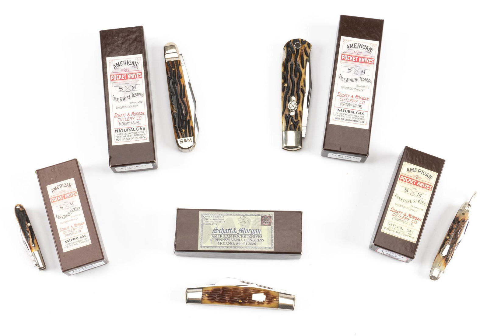 Lot of 5 Schatt & Morgan Pocket Knives (1 of 1)