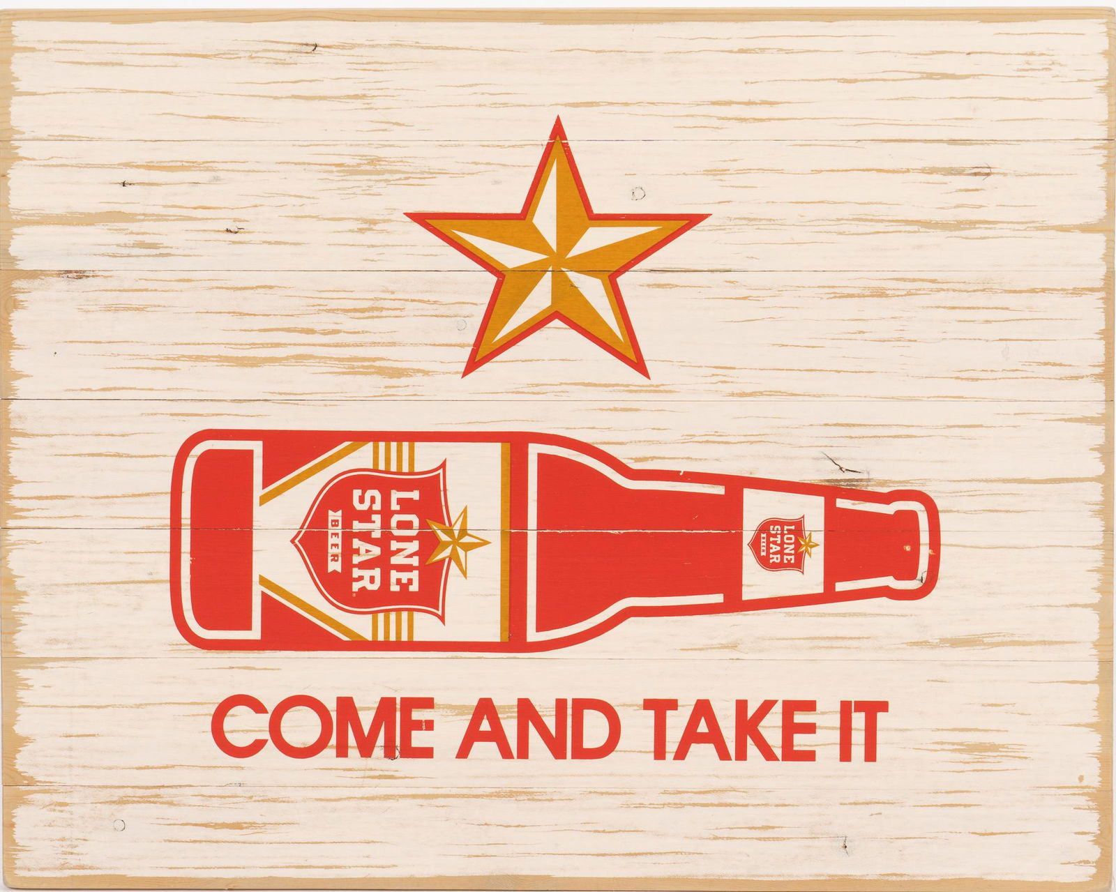 Lone Star Beer "Come and Take it" Advertising Sign (1 of 2)