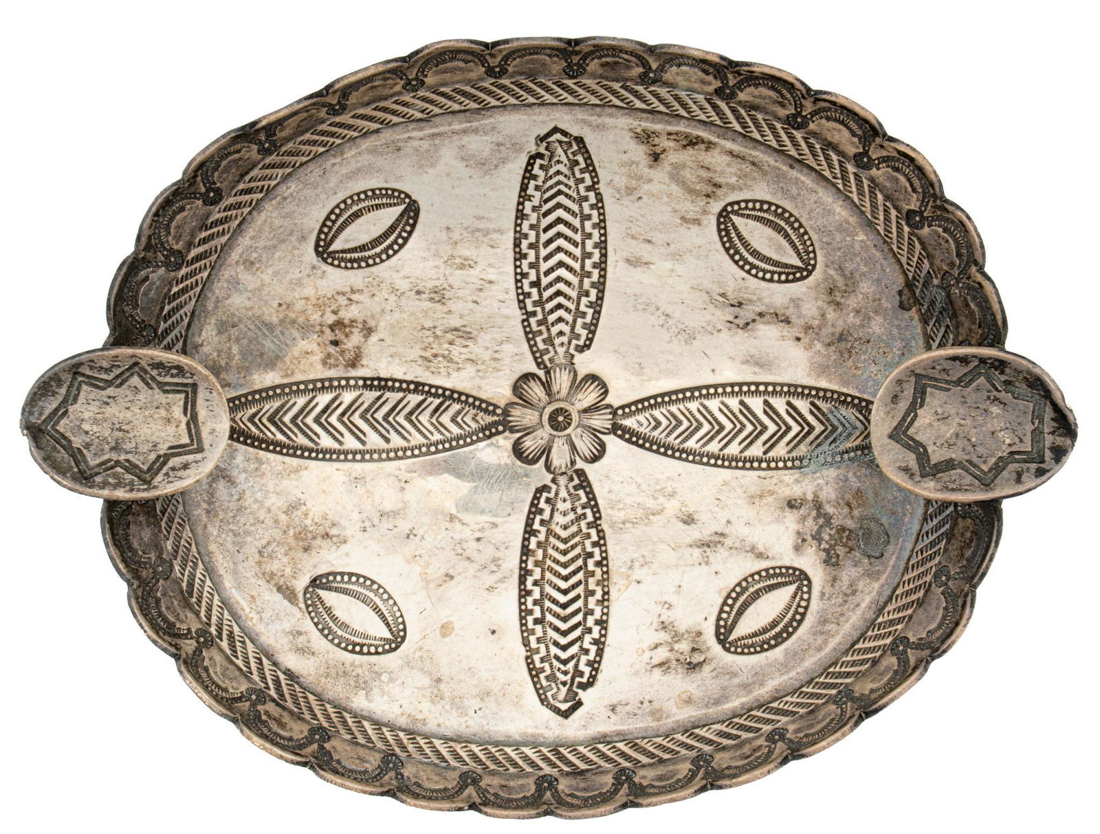 Vintage Native American Sterling Silver Ash Tray (1 of 4)