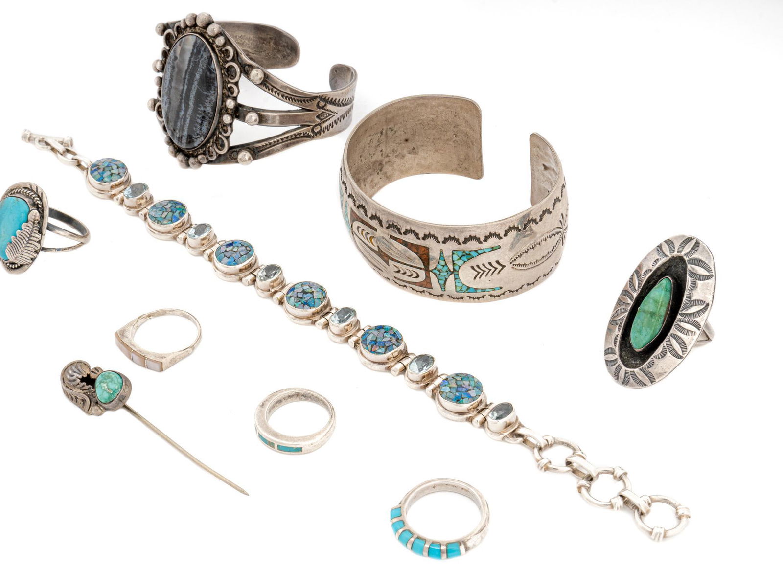 Collection of Native American Sterling Silver Jewelry (1 of 7)