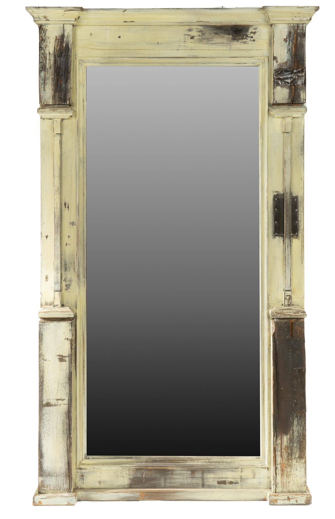 Rustic Full Length Mirror: Rustic wooden framed full length mirror height 75.5 in. x width 44.5 in. x depth 5 in. We happily provide seamless shipping services on everything we sell. Please email us at shipping@vogtauction.