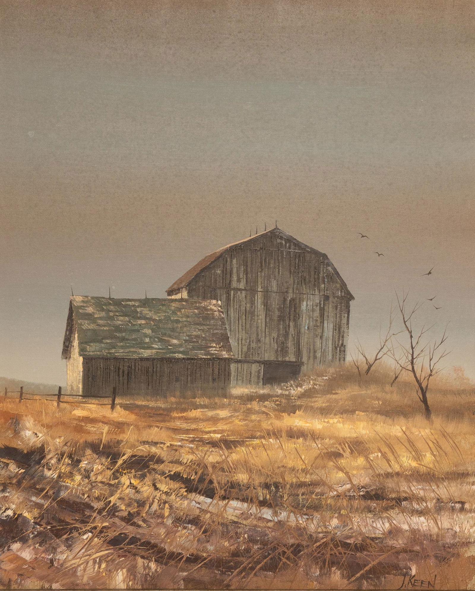 J. Keen, Barn in Landscape (1 of 5)