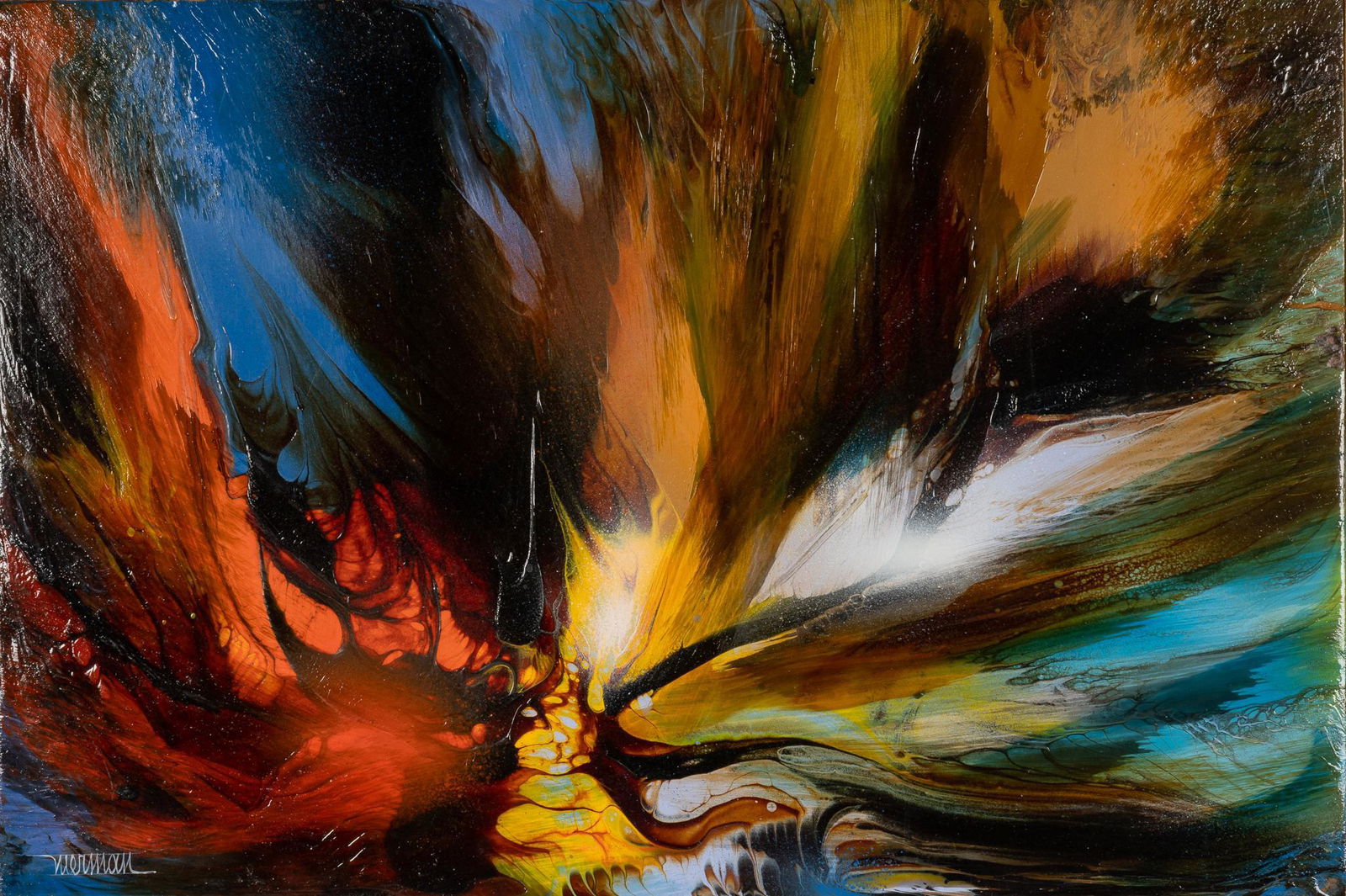 Leonardo Nierman, Abstract Composition (1 of 4)