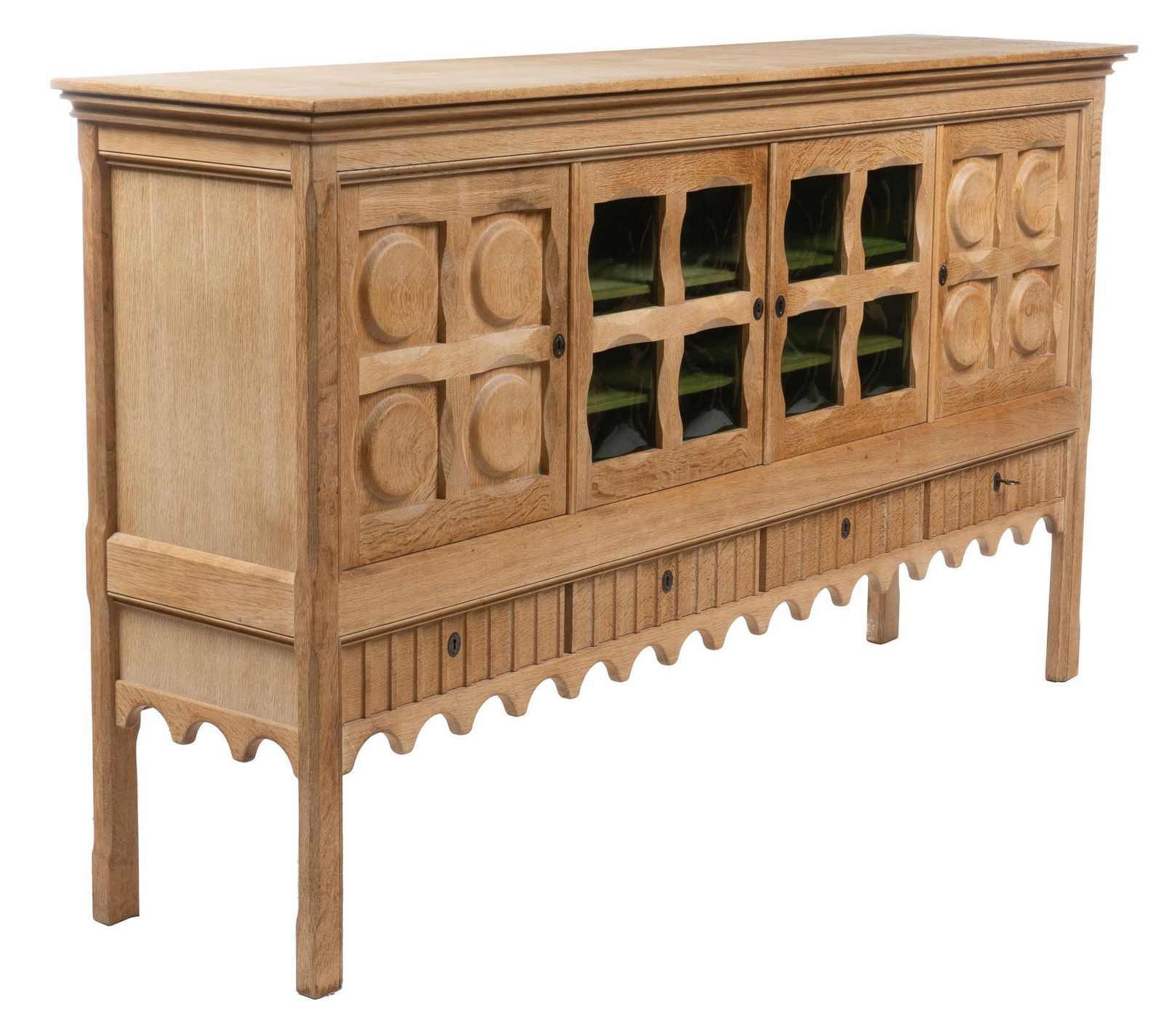 Henning Kjaernulf (DNK), Mid-Century Carved Sideboard (1 of 7)