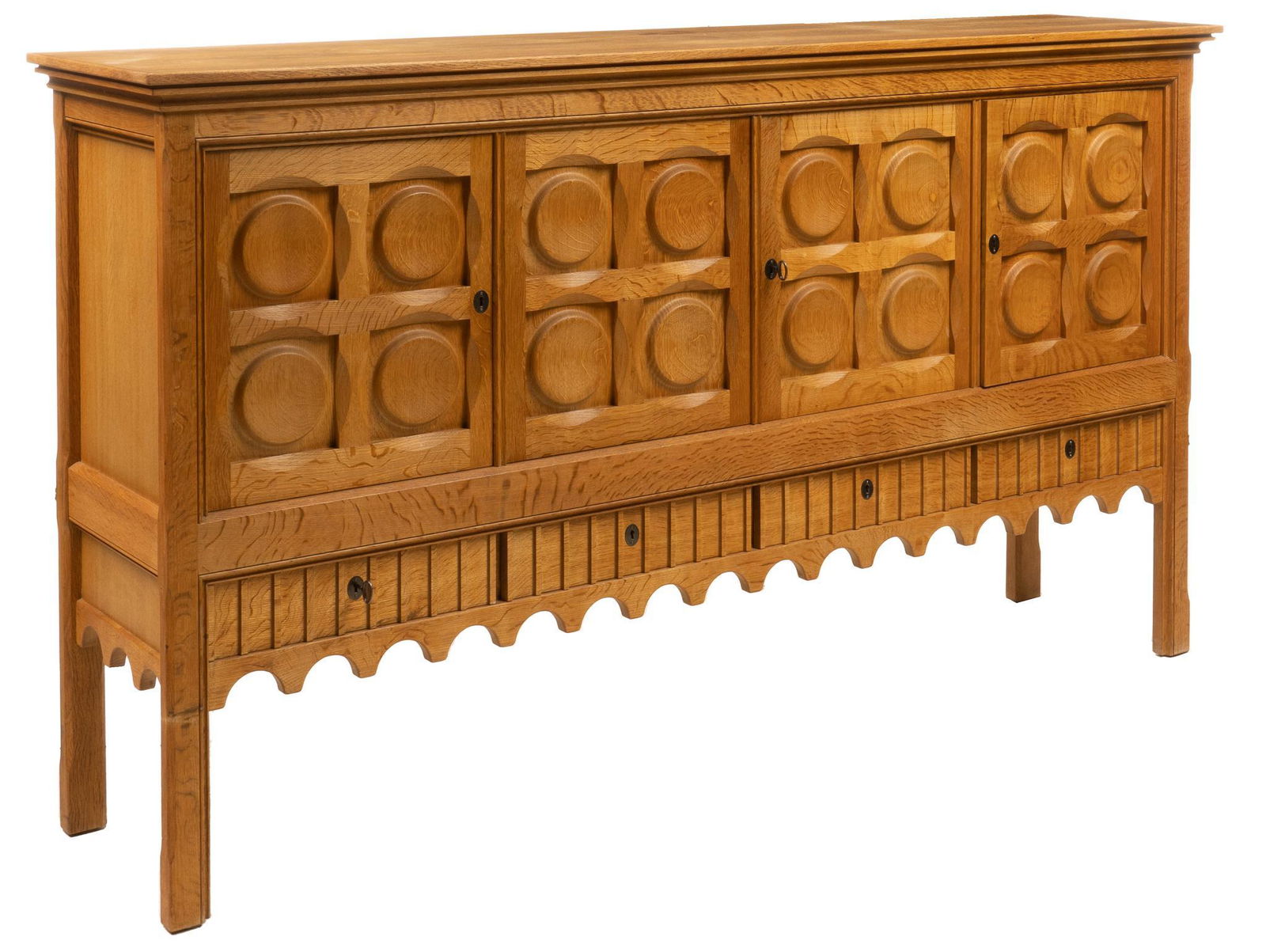 Henning Kjaernulf (DNK) Mid-Century Carved Sideboard (1 of 5)