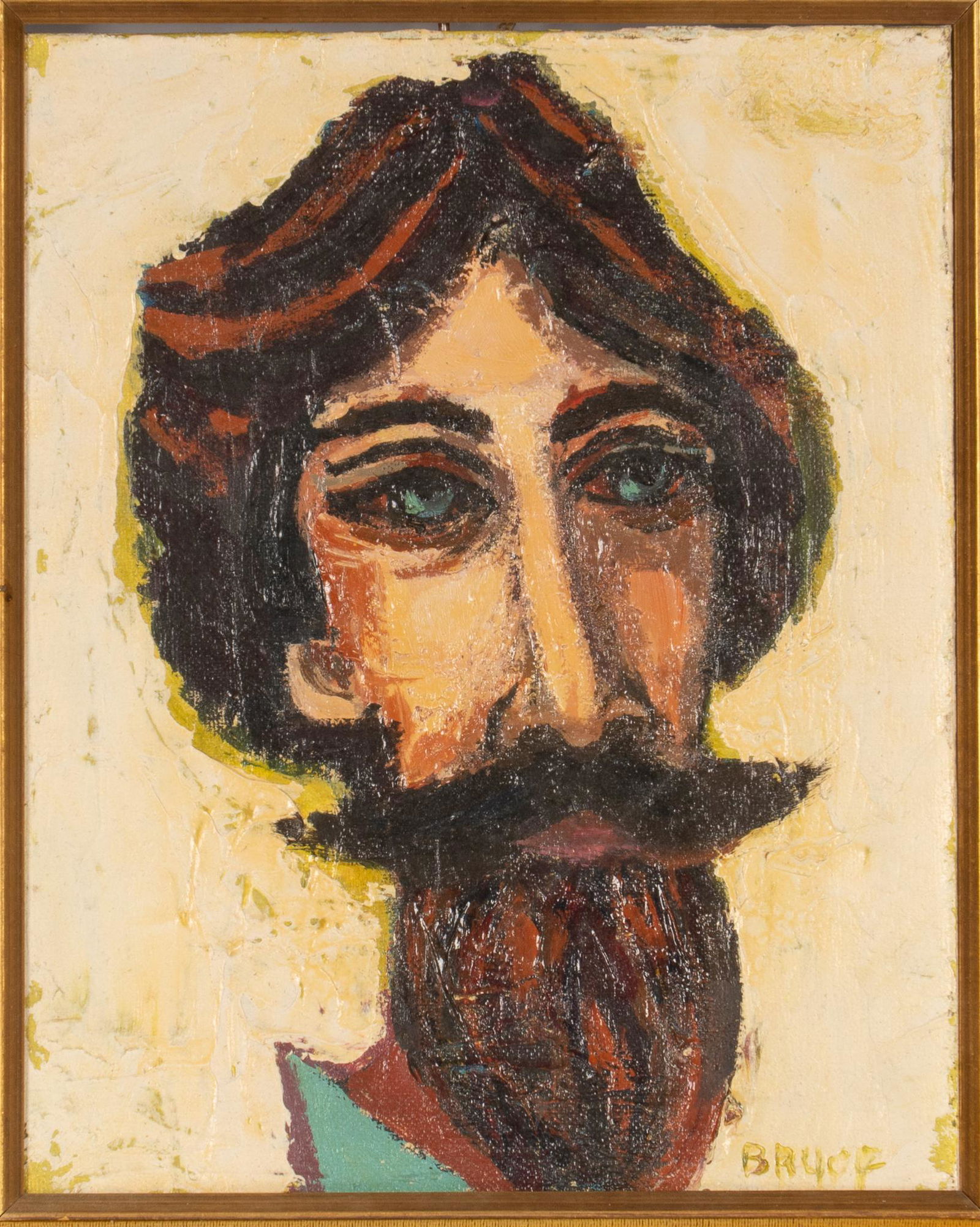 Evinia Bruce, Portrait of a Gentleman: Evinia Bruce (student of David Adickes), portrait of a gentleman, oil on canvas board sight: 10 x 8 in., frame: 16 x 14 in. Provenance: a Rockport, Texas collection We happily provide seamless ship