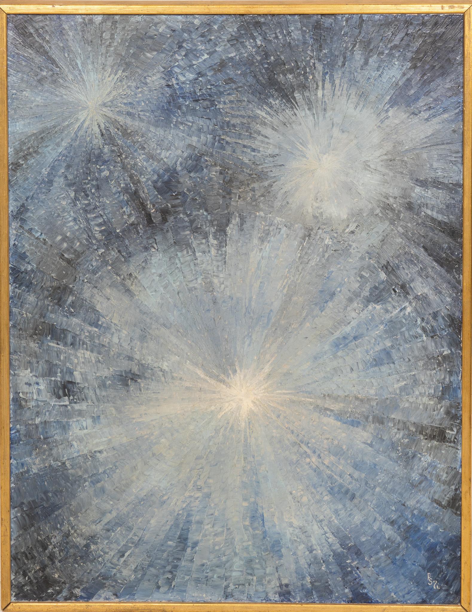 Palette Knife Abstract Starburst Composition (1 of 3)