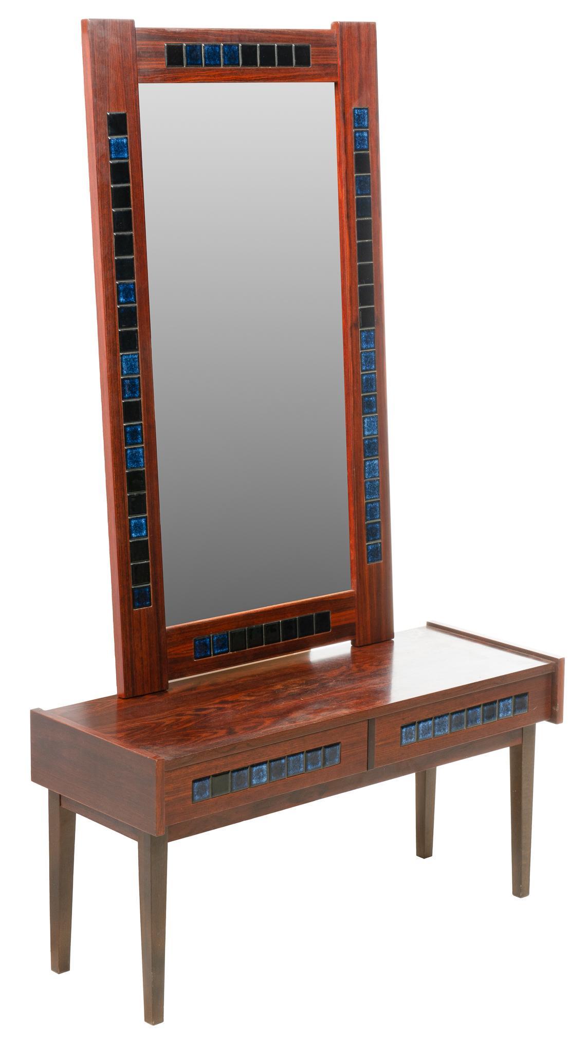 Danish Mid-Century Console and Mirror (1 of 5)