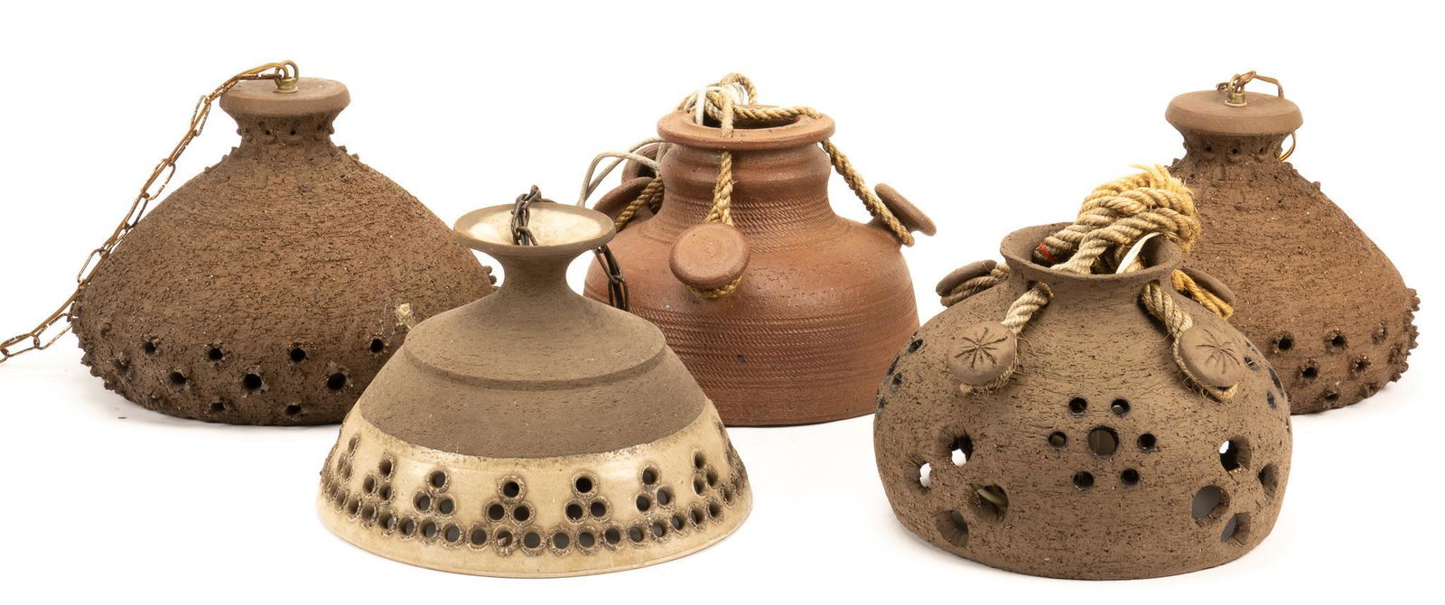 (5) Danish Mid-Century Ceramic Pendant Lights (1 of 8)