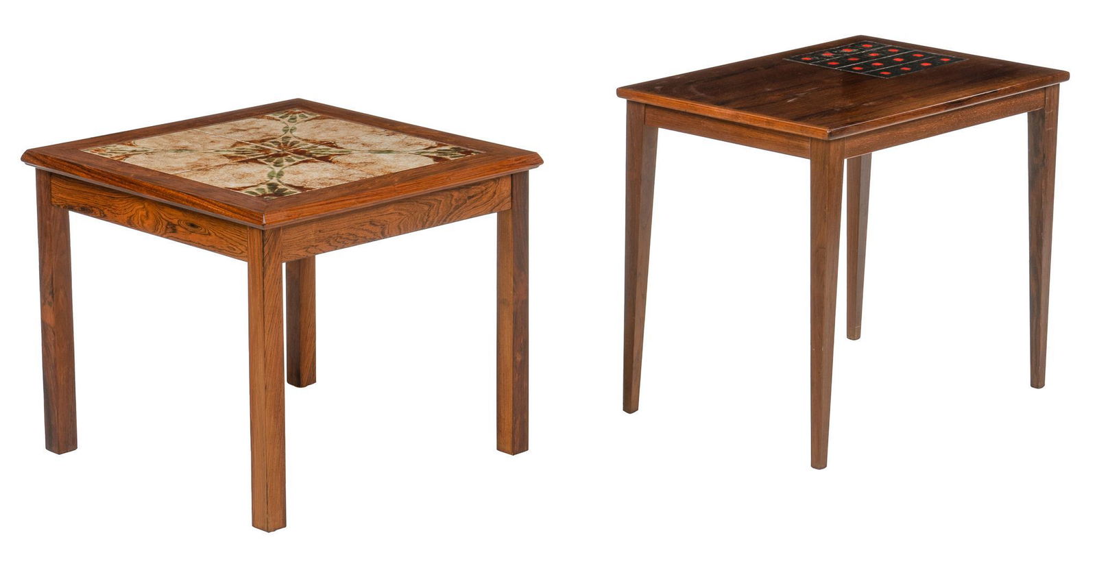 (2) Mid-Century Tile Top Side Tables (1 of 4)