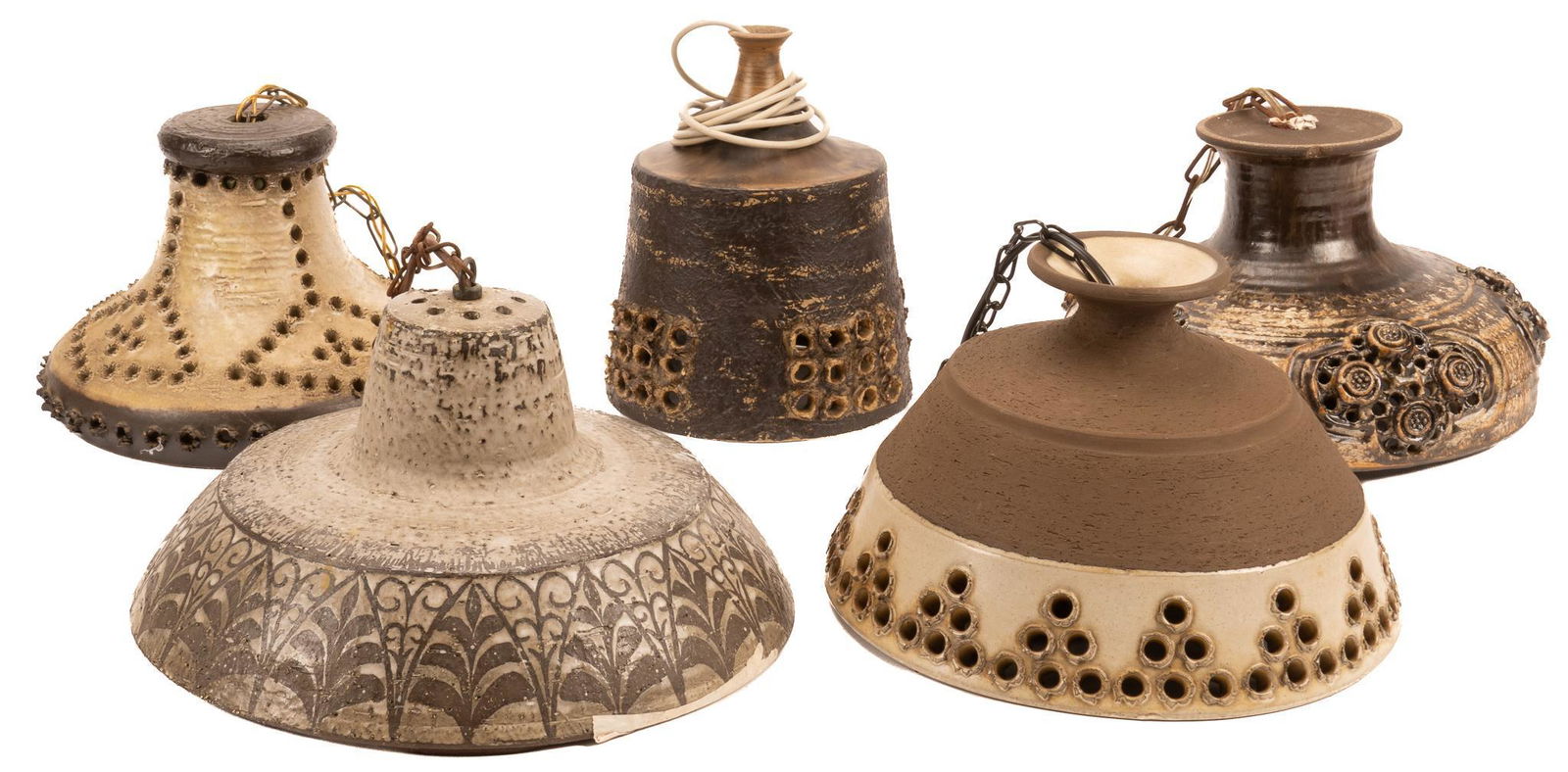 (5) Danish Mid-Century Ceramic Lights (1 of 9)