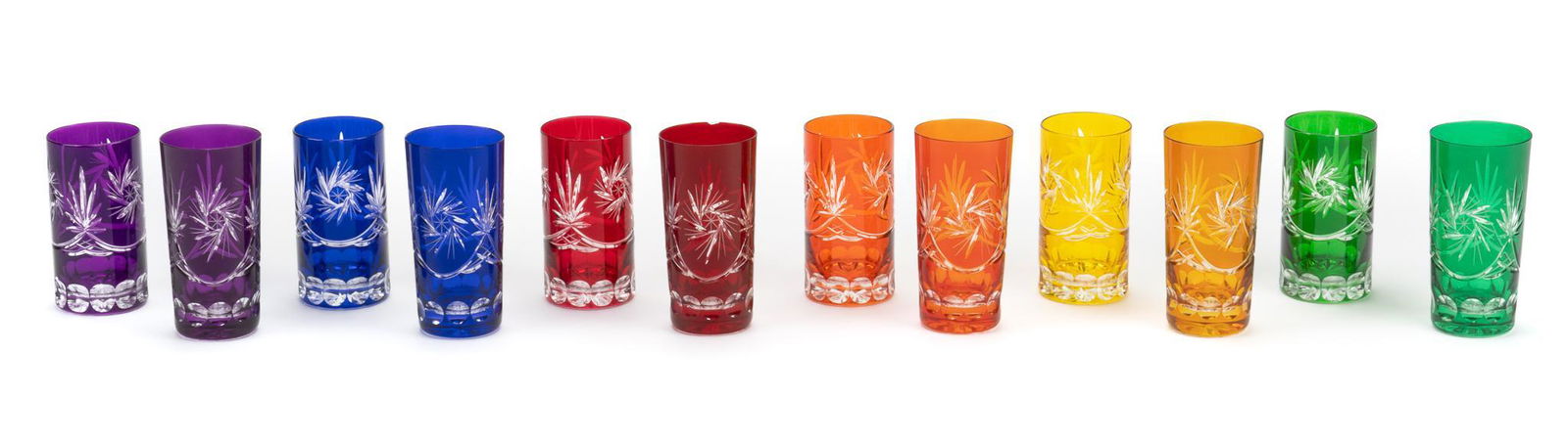 Set of (12) Cut to Clear Drinking Glasses (1 of 6)