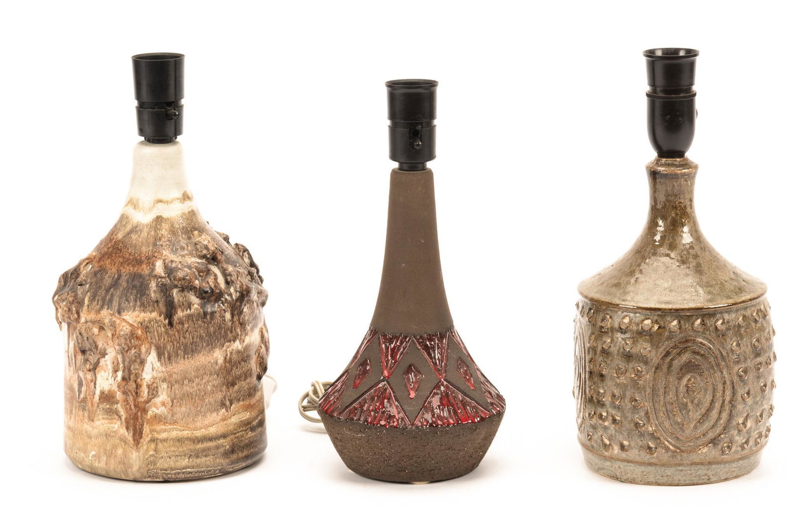 Lot of (3) Danish Mid-Century Ceramic Lamps (1 of 6)