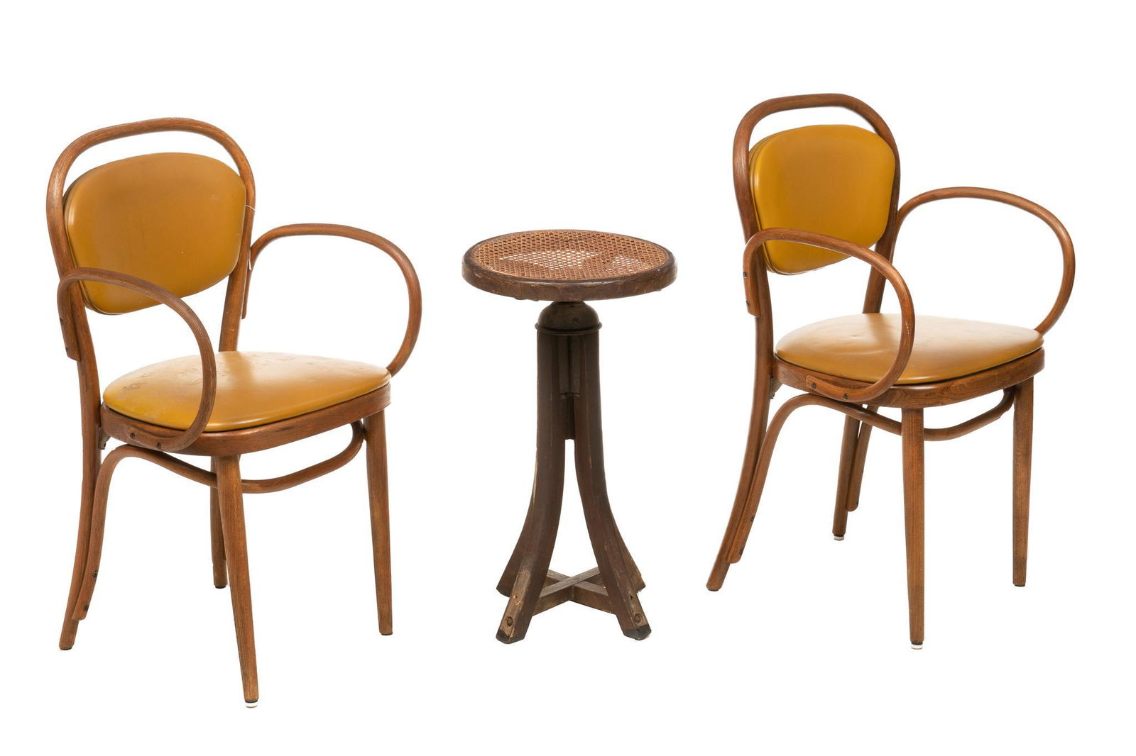 Pair of Bistro Chairs with Plant Stand (1 of 6)