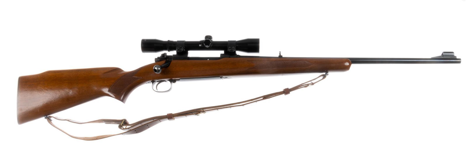 Winchester Model 70 Featherweight .30-06 SPRG Bolt-Action Rifle: Serial: 573266 Manufacturer: Winchester (c. 1963) Model: 70 Featherweight Caliber: .30-06 SPRG Barrel length: 22 in. OAL: 42.5 in. Condition: Good; wood stock has light handling marks; barrel & re